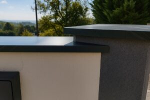Muret avec une couvertine