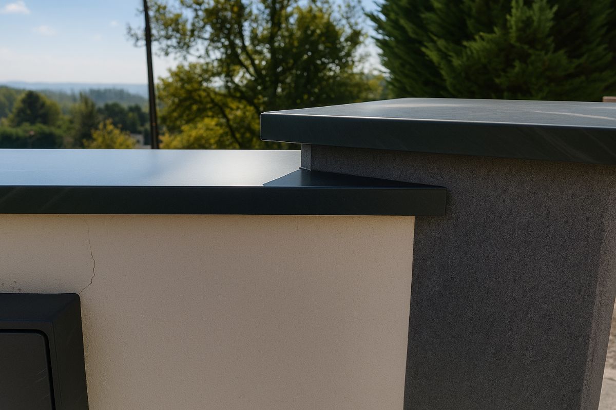Muret avec une couvertine