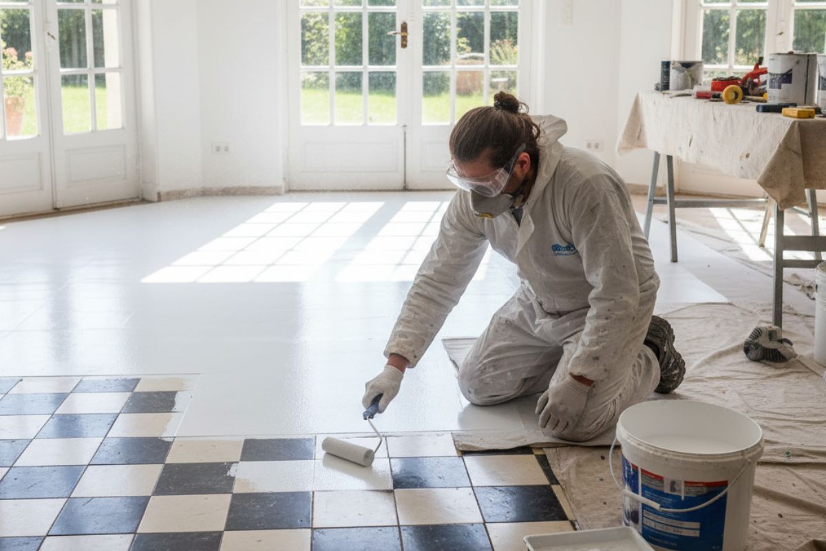 Peindre carrelage au sol