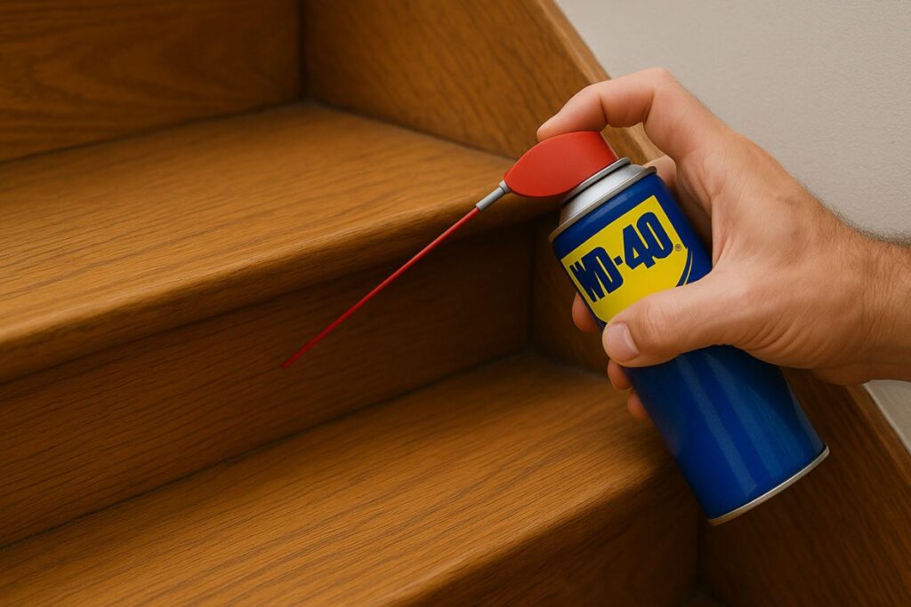 Le WD-40 sur un escalier qui grince