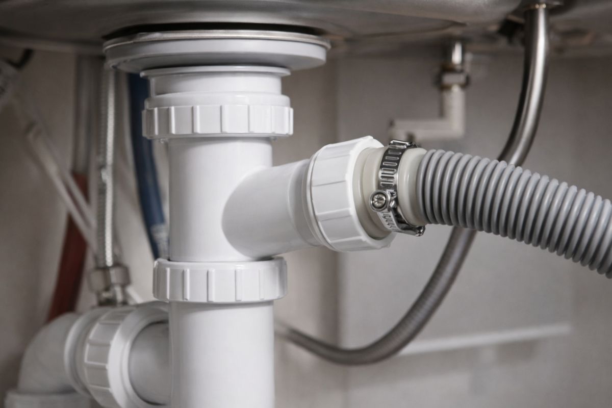raccordement au siphon d’évier