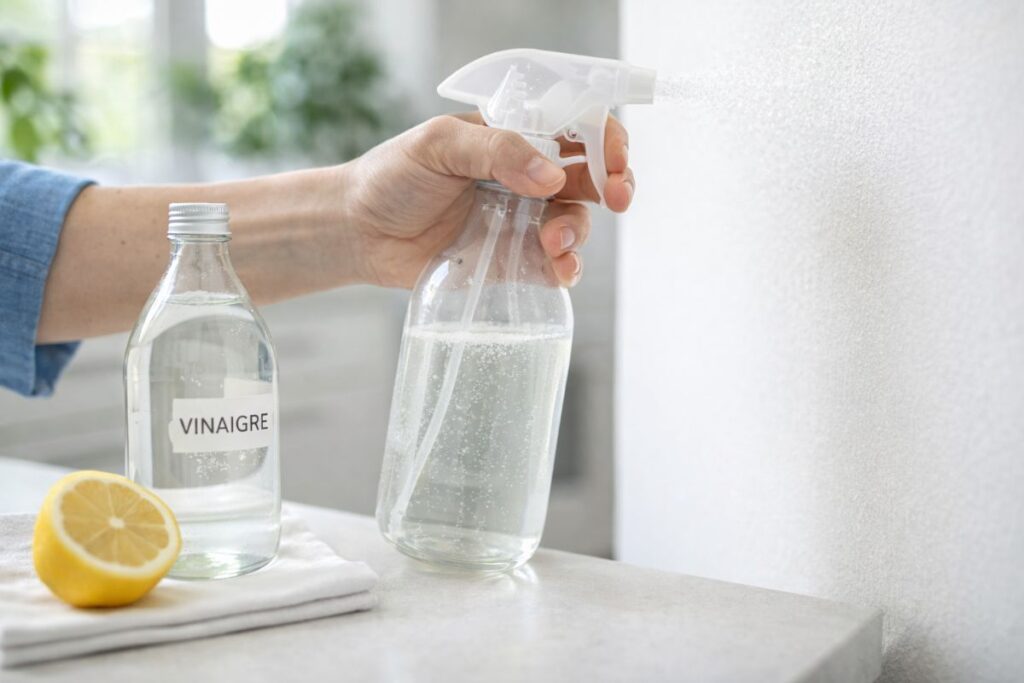 Le vinaigre blanc et le citron pour neutraliser les surfaces