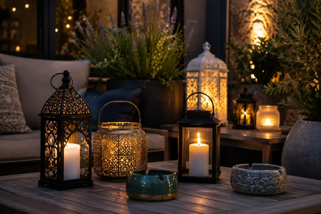 Les plus belles associations de lanternes et de cendriers pour une décoration originale