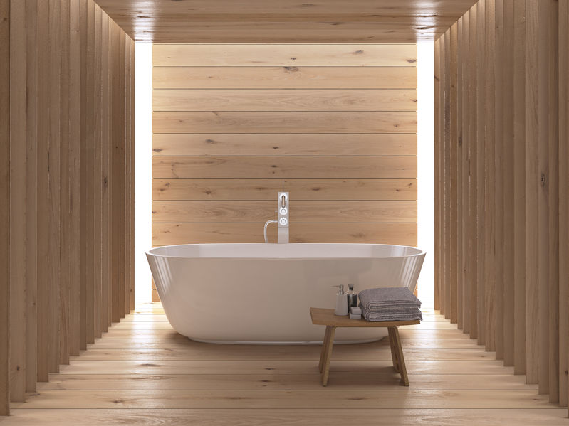 Salle de bain moderne en bois